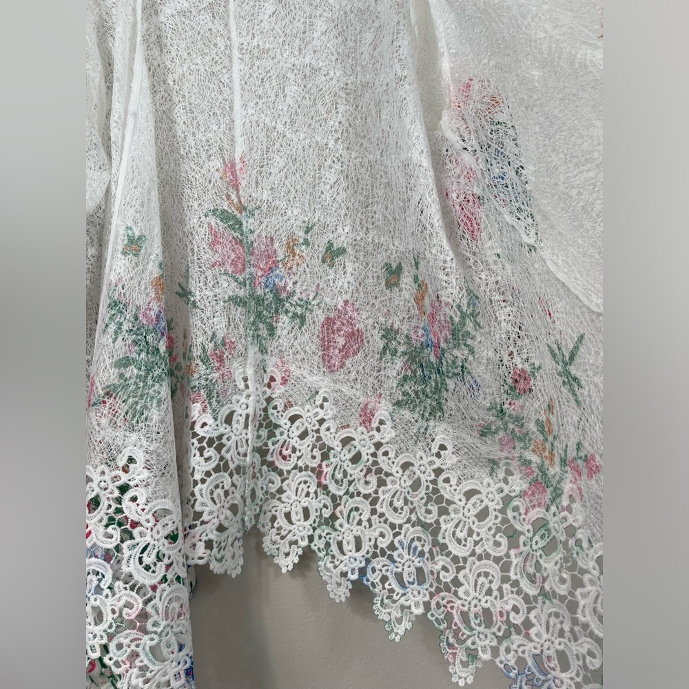 Draper's & Damon's Floral Lace Kimono Cardigan Events Summer Plus Size 2X - Picture 6 of 13